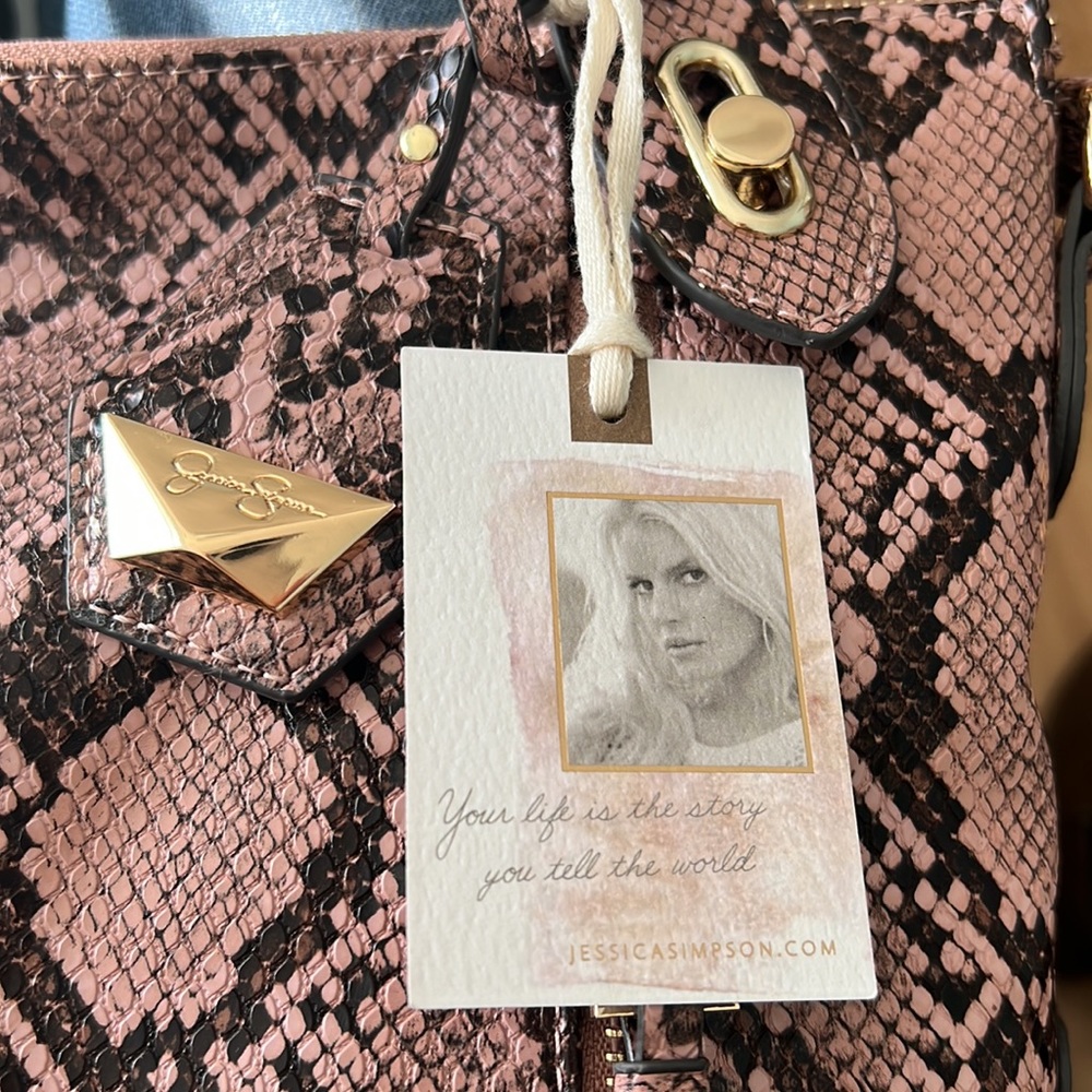 Jessica Simpson Roxanne Python Satchel - Picture 16 of 16